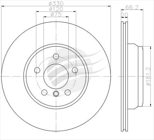 BREMTEC EURO-LINE BRAKE DISC ROTOR PAIR BDR23561EL
