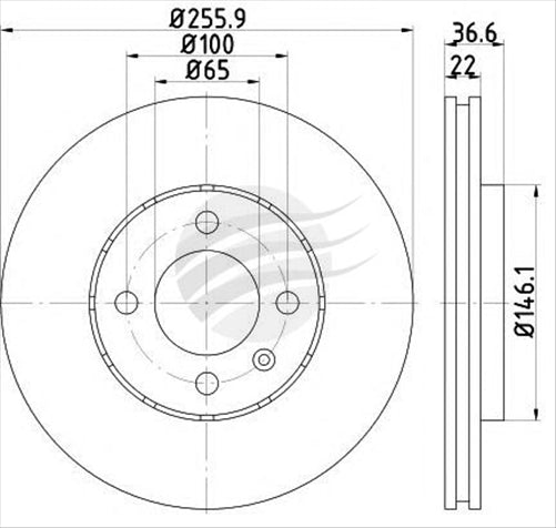 BREMTEC EURO-LINE BRAKE DISC ROTOR PAIR BDR23640EL