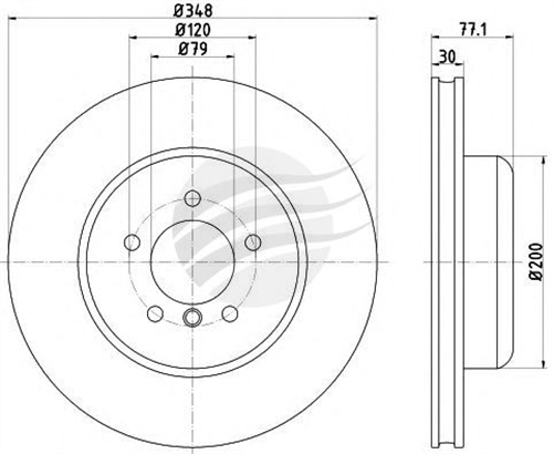 BREMTEC EURO-LINE BRAKE DISC ROTOR BDR23800EL