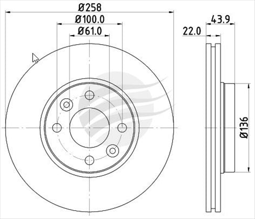 BREMTEC EURO-LINE BRAKE DISC ROTOR PAIR BDR23840EL
