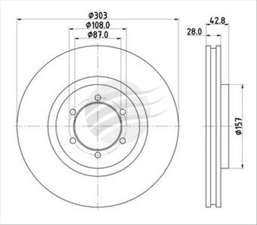 BREMTEC TRADE LINE BRAKE DISC ROTOR FRONT BDR2454TL