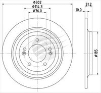 BREMTEC TRADE-LINE BRAKE ROTORS PAIR KIA SPORTAGE REAR WITH ELEC BDR24920TL