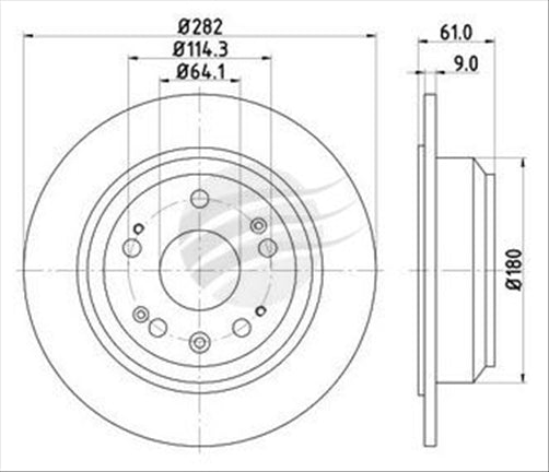 BREMTEC TRADE LINE BRAKE DISC ROTOR REAR BDR2503TL