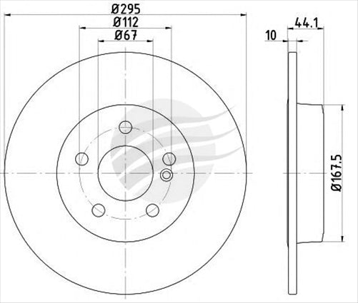 BREMTEC EURO-LINE BRAKE DISC ROTOR PAIR BDR25210EL