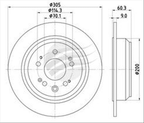 BREMTEC TRADE LINE BRAKE DISC ROTOR REAR BDR2523TL