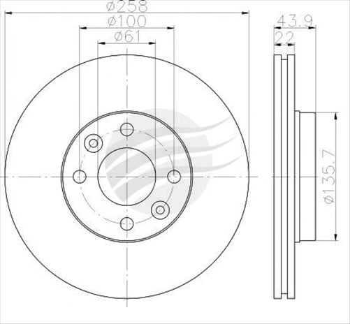 BREMTEC EURO-LINE BRAKE DISC ROTOR PAIR BDR25250EL