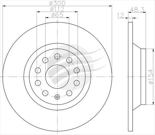 BREMTEC BRAKE DISC FRONT VOLKSWAGEN GOLF MKVII 2.0L GTI BDR25270EL