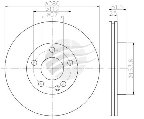 BREMTEC EURO-LINE BRAKE DISC ROTOR PAIR BDR25380EL
