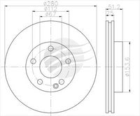 BREMTEC EURO-LINE BRAKE DISC ROTOR PAIR BDR25380EL