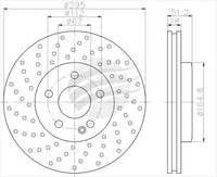 BREMTEC EURO-LINE HC BRAKE DISC ROTOR PAIR BDR25390ELH