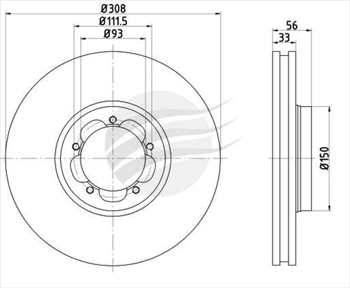 BREMTEC EURO-LINE BRAKE DISC ROTOR PAIR BDR25511EL