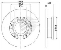 BREMTEC EUROLINE BRAKE DISC ROTOR GEOZINC PAIR BDR25521EL