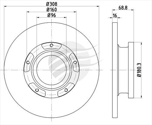 BREMTEC EUROLINE BRAKE DISC ROTOR GEOZINC PAIR BDR25521EL