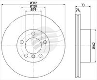 BREMTEC EURO-LINE BRAKE DISC ROTOR PAIR BDR25670EL