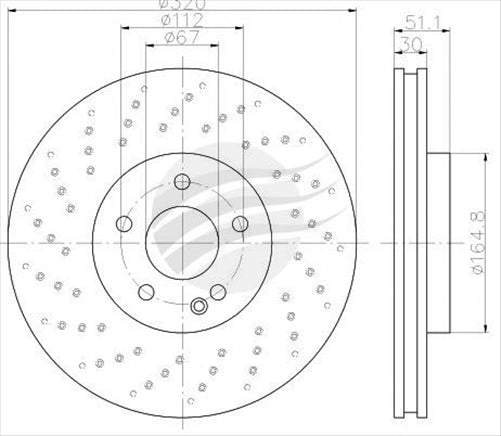 BREMTEC EURO-LINE HC BRAKE DISC ROTOR PAIR BDR25690ELH