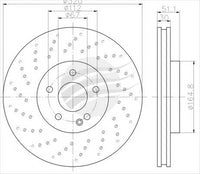 BREMTEC EURO-LINE HC BRAKE DISC ROTOR PAIR BDR25690ELH