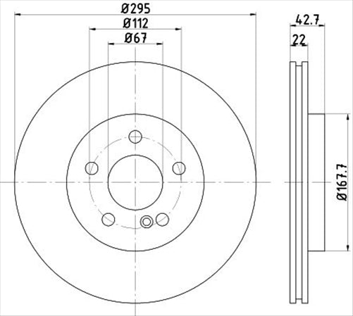 BREMTEC EURO-LINE HC BRAKE DISC ROTOR PAIR BDR25691ELH
