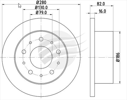 BREMTEC EURO-LINE BRAKE DISC ROTOR BDR25854EL