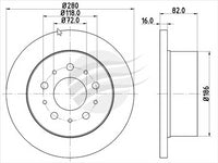 BREMTEC EURO-LINE BRAKE DISC ROTOR BDR25855EL