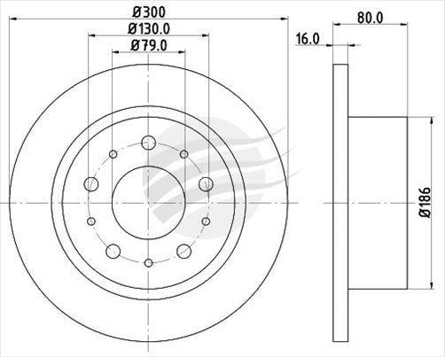 BREMTEC EURO-LINE BRAKE DISC ROTOR BDR25856EL