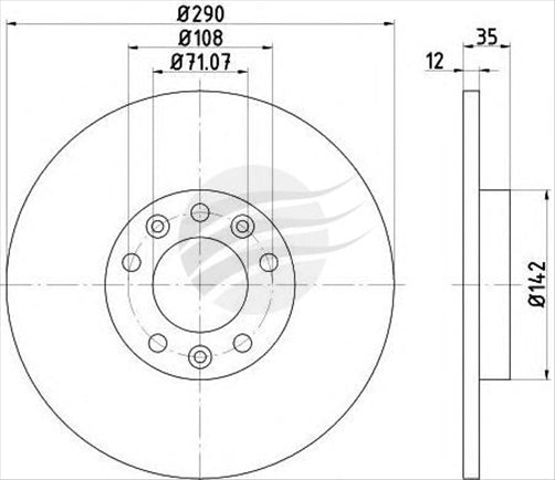 BREMTEC EUROLINE PAIR BRAKE DISC ROTOR BDR26010EL