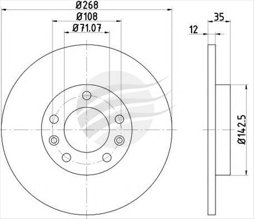 BREMTEC EURO-LINE BRAKE DISC ROTOR PAIR BDR26080EL
