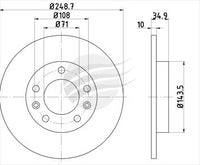 BREMTEC EURO-LINE ZINC COATED PAIR BDR26170EL