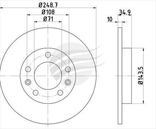 BREMTEC EURO-LINE ZINC COATED PAIR BDR26170EL