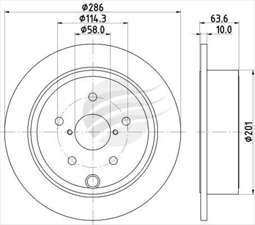TRADELINE ROTOR [EACH] WRX REAR 286MM SOLID PCD 114MM BDR26431TL