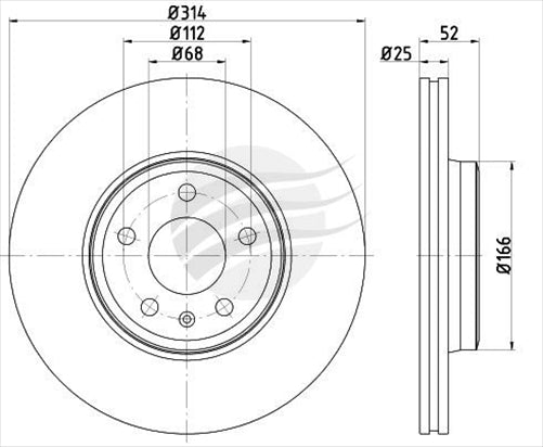 BREMTEC EURO-LINE BRAKE DISC ROTOR PAIR BDR27460EL