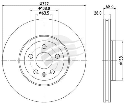 BREMTEC EUROLINE (EACH) VOLVO X60 FRONT 322MM BDR27610EL