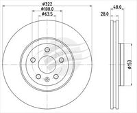 BREMTEC EUROLINE (EACH) VOLVO X60 FRONT 322MM BDR27610EL