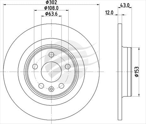 BREMTEC BRAKE DISC REAR VOLVO XC60 D5 2.0L 2017- BDR27631EL