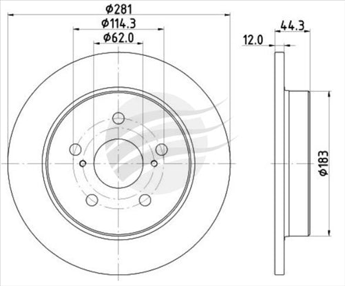BREMTEC TRADE LINE BRAKE DISC ROTOR REAR BDR2765TL