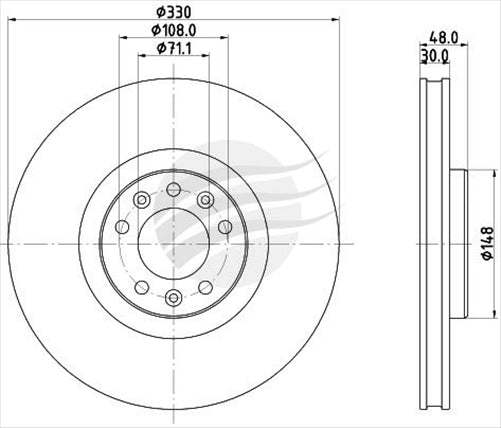 BREMTEC EURO-LINE BRAKE DISC ROTOR PAIR BDR27740EL