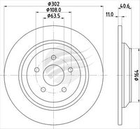 BREMTEC TRADE LINE BRAKE ROTOR FORD FOCUS 2018- REAR BDR28292TL