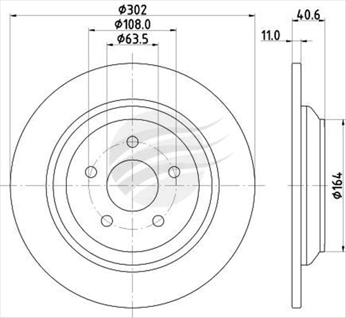 BREMTEC TRADE LINE BRAKE ROTOR FORD FOCUS 2018- REAR BDR28292TL