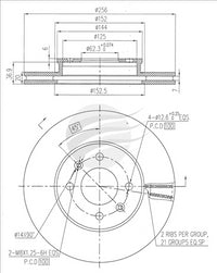 BREMTEC TRADE-LINE BRAKE ROTOR PAIR BDR28410TL