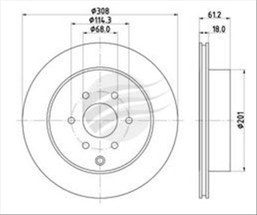 BREMTEC EUROLINE HIGH GRADE MERCEDES X250 REAR ROTOR BDR28461ELH