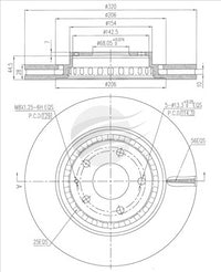 BREMTEC TRADE LINE BRAKE DISC ROTOR FRONT BDR2881TL