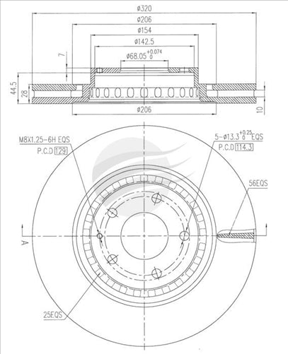 BREMTEC TRADE LINE BRAKE DISC ROTOR FRONT BDR2881TL