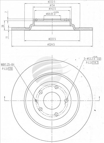 BREMTEC TRADE LINE BRAKE ROTOR PAIR REAR BDR2882TL