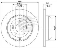 BREMTEC TRADE LINE BRAKE DISC ROTOR REAR BDR2883TL