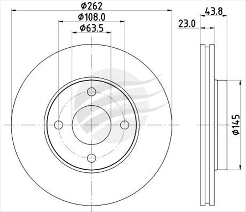 BREMTEC TRADE LINE BRAKE DISC ROTOR FRONT BDR2884TL