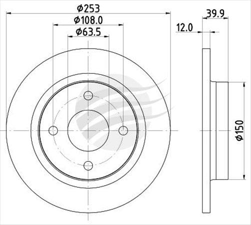BREMTEC TRADE LINE BRAKE DISC ROTOR REAR BDR2885TL