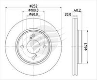 BREMTEC TRADE LINE BRAKE DISC ROTOR FRONT BDR28861TL