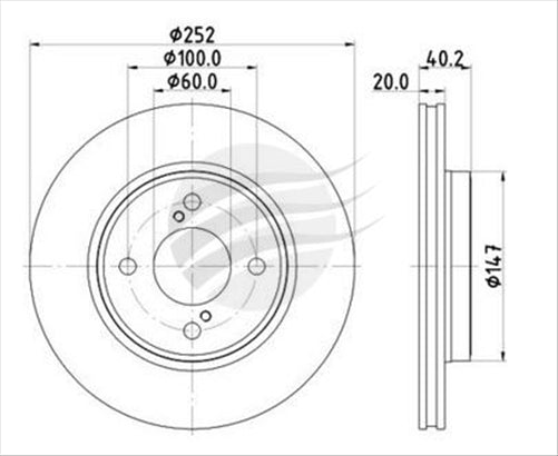BREMTEC TRADE LINE BRAKE DISC ROTOR FRONT BDR28861TL
