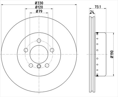 BREMTEC EURO-LINE BRAKE DISC ROTOR BDR40010EL