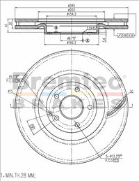 BREMTEC EURO-LINE BRAKE DISC ROTOR BDR40015EL