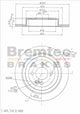 BREMTEC EURO-LINE BRAKE DISC ROTOR PAIR BDR40034EL